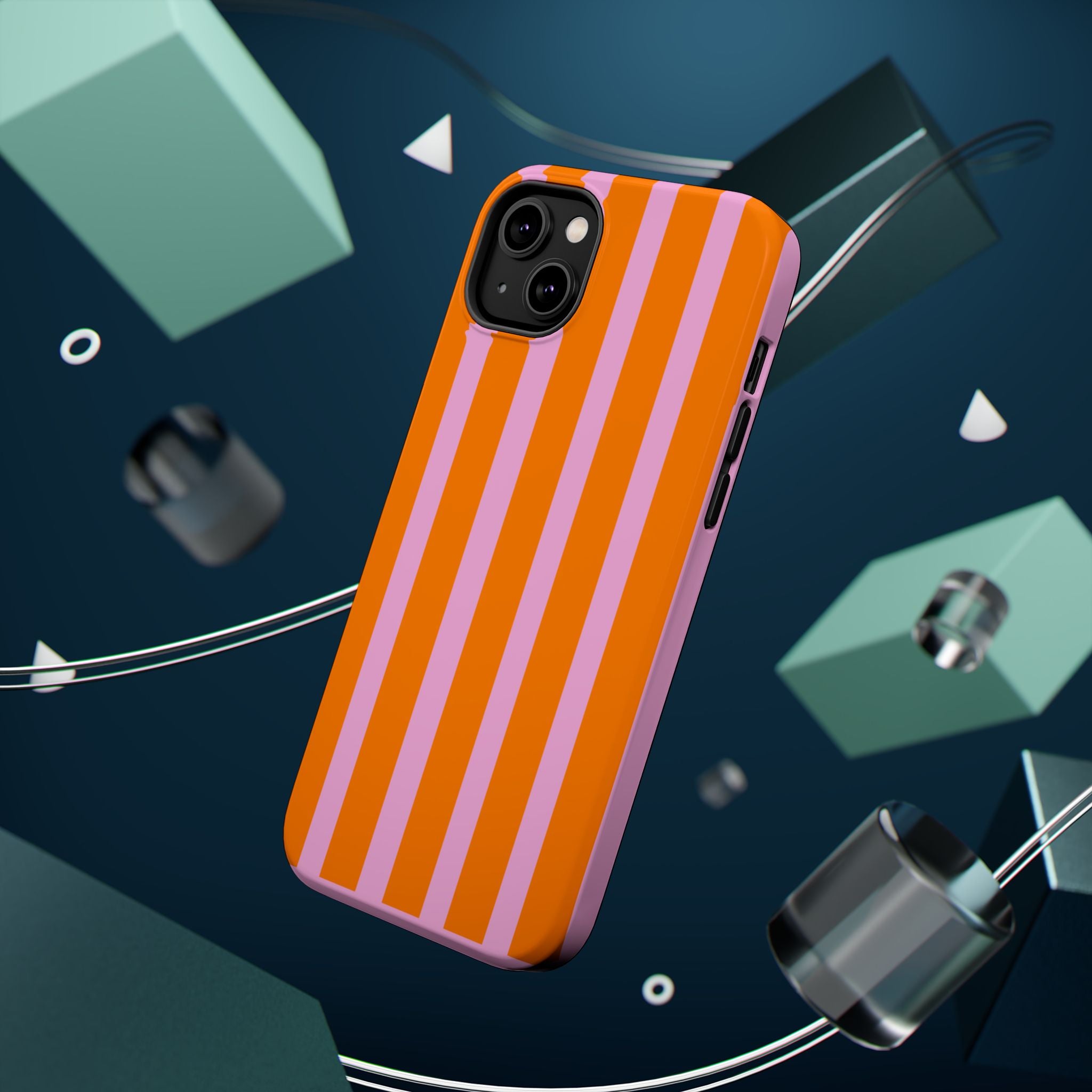 Orange & Pink Bold Stripe VOXY - Magnetic Impact-Resistant