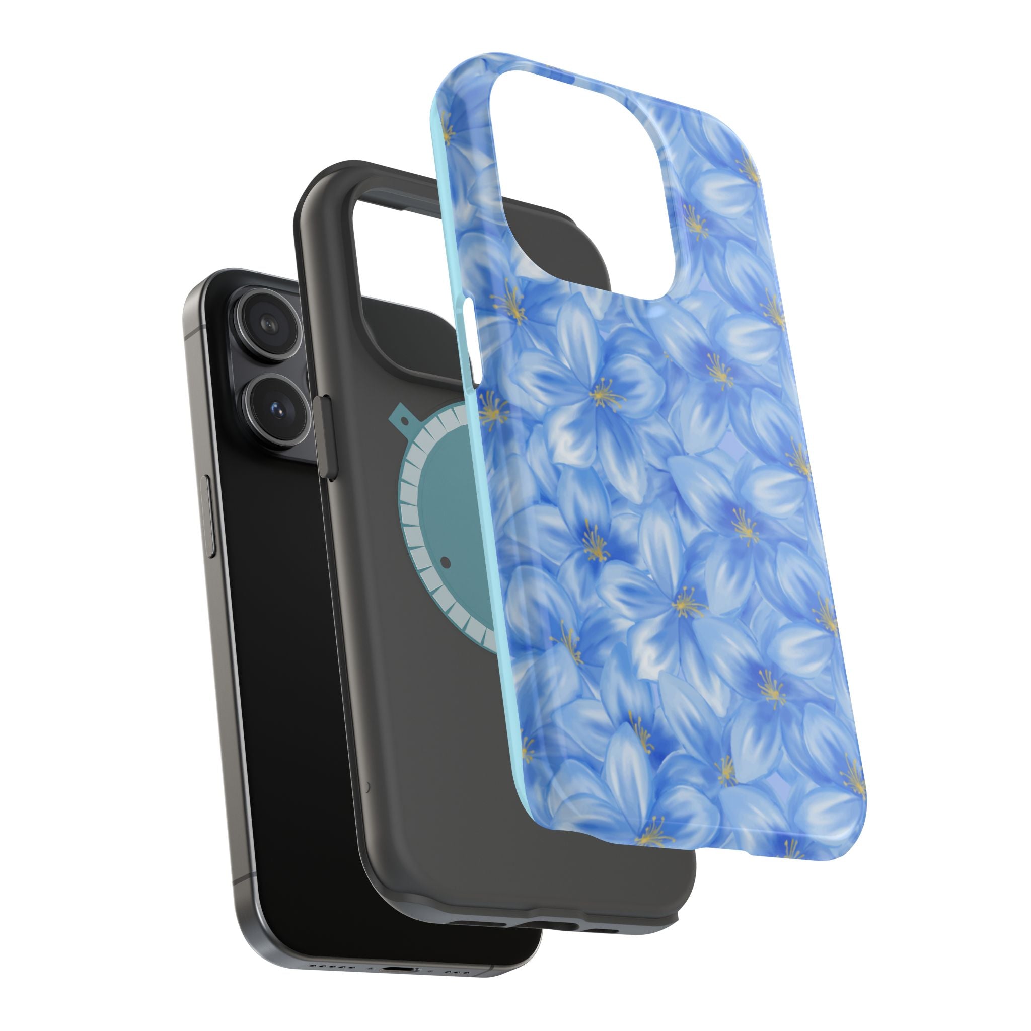 Blue Floral VOXY - Magnetic Impact-Resistant