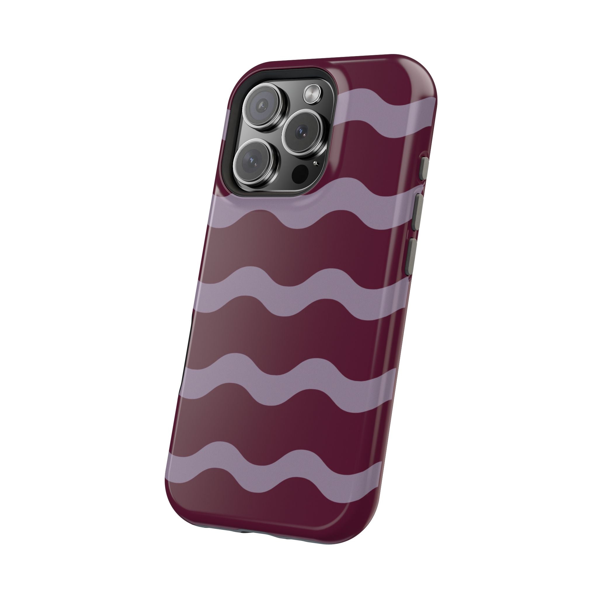 Burgundy Wave Pattern VOXY— Magnetic Impact-Resistant