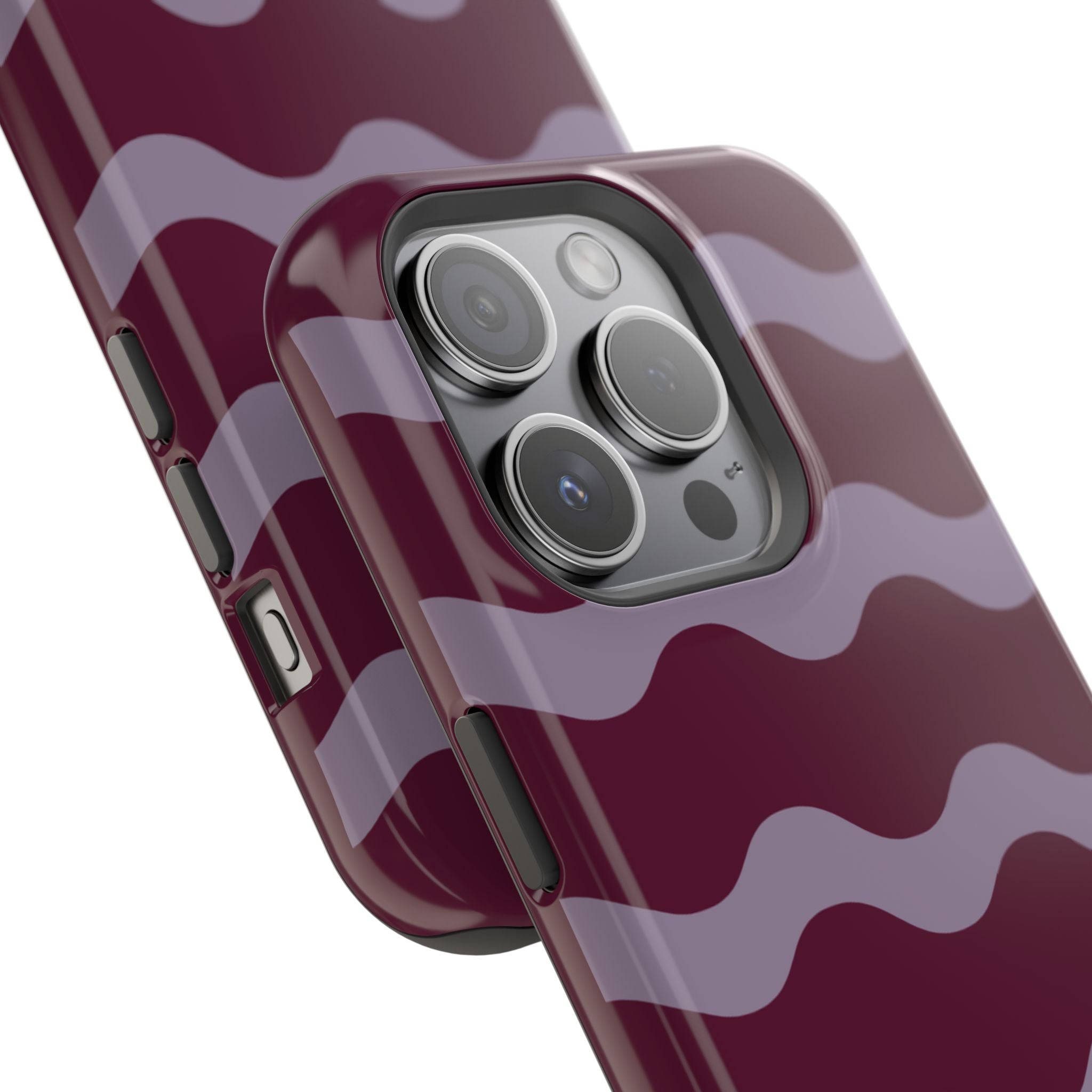 Burgundy Wave Pattern VOXY— Magnetic Impact-Resistant
