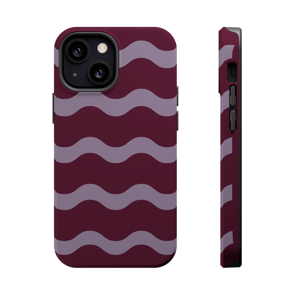 Burgundy Wave Pattern VOXY— Magnetic Impact-Resistant