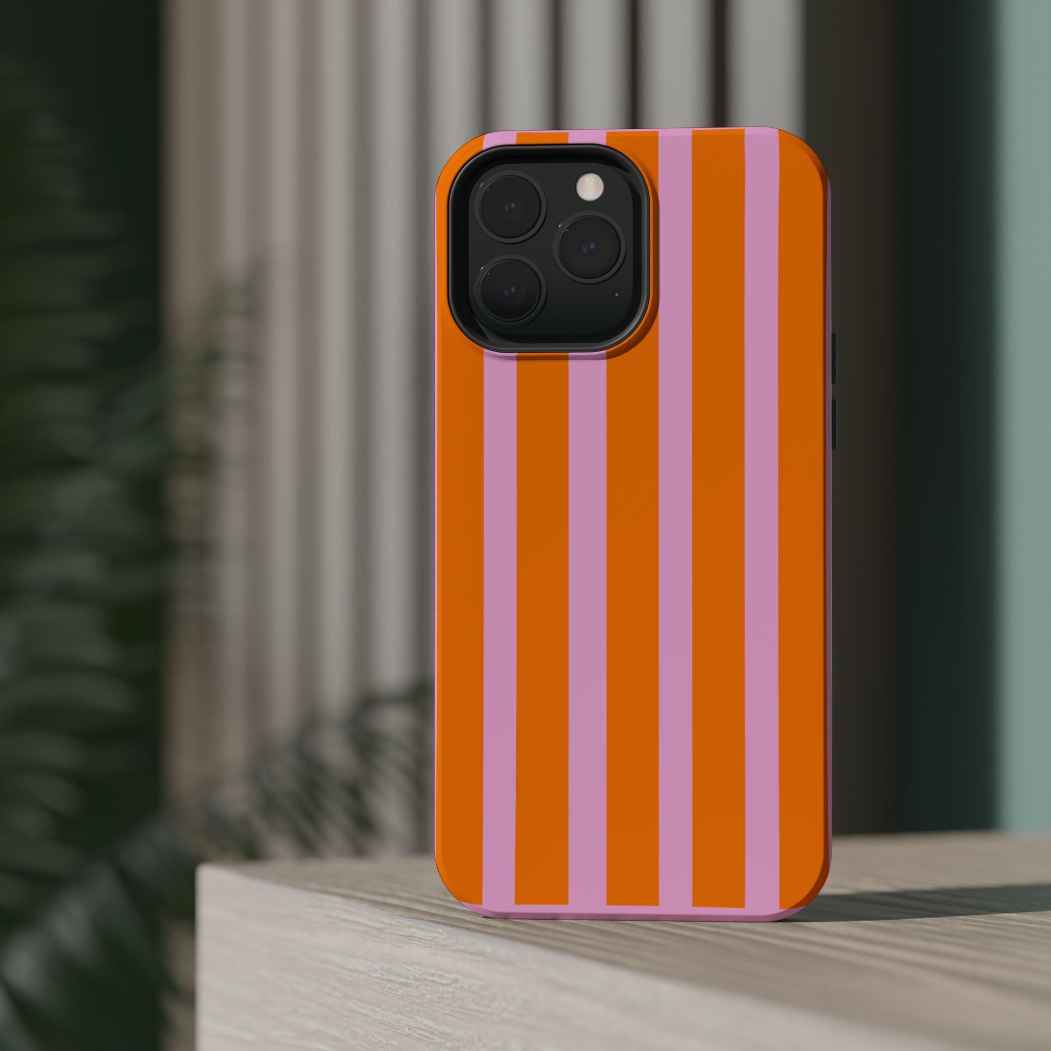 Orange & Pink Bold Stripe VOXY - Magnetic Impact-Resistant