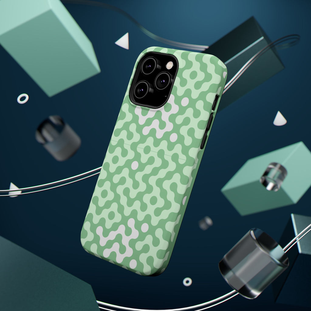 Mint Abstract Camouflage VOXY— Magnetic Impact-Resistant