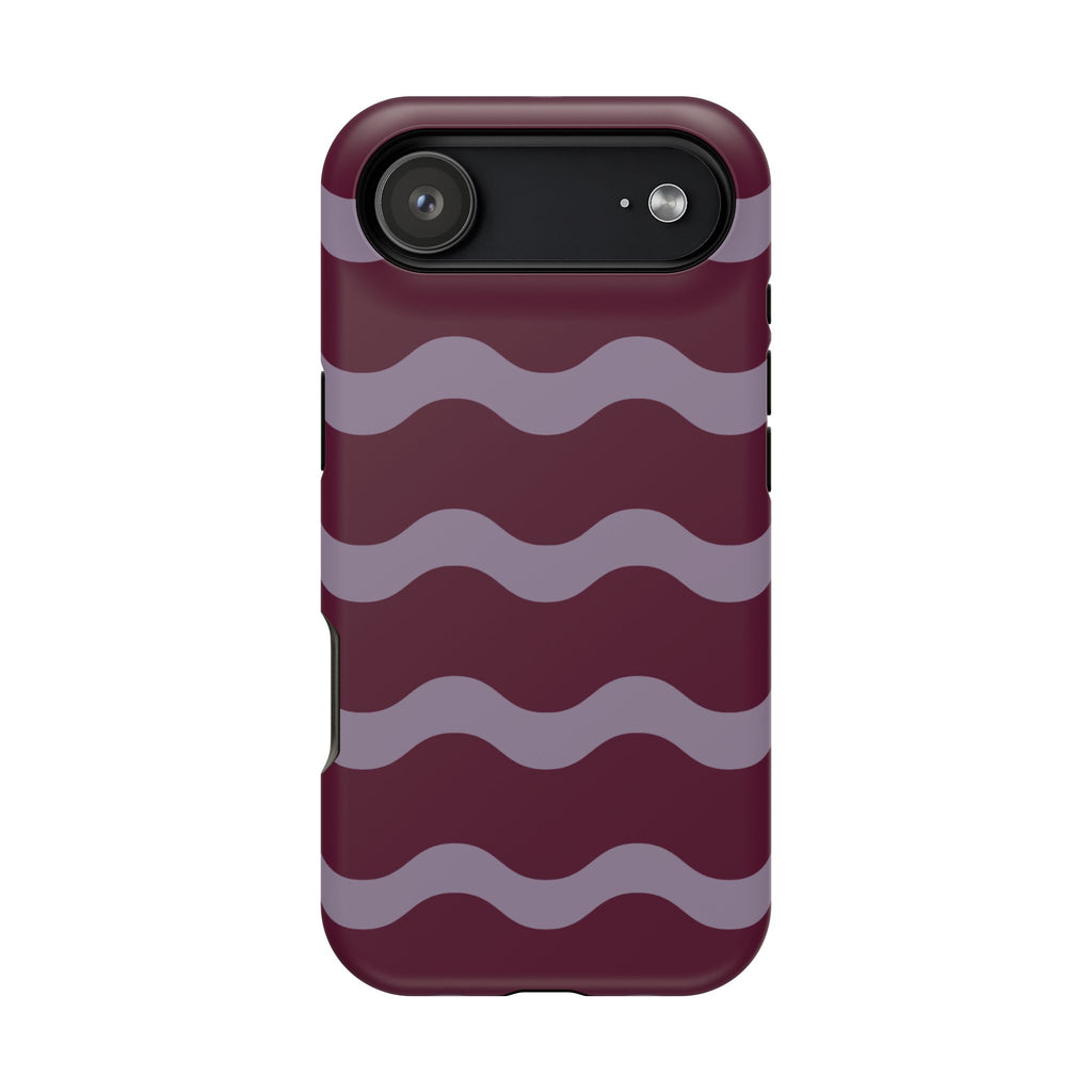 Burgundy Wave Pattern VOXY— Magnetic Impact-Resistant