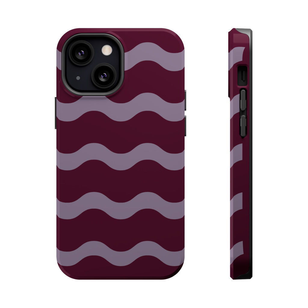 Burgundy Wave Pattern VOXY— Magnetic Impact-Resistant