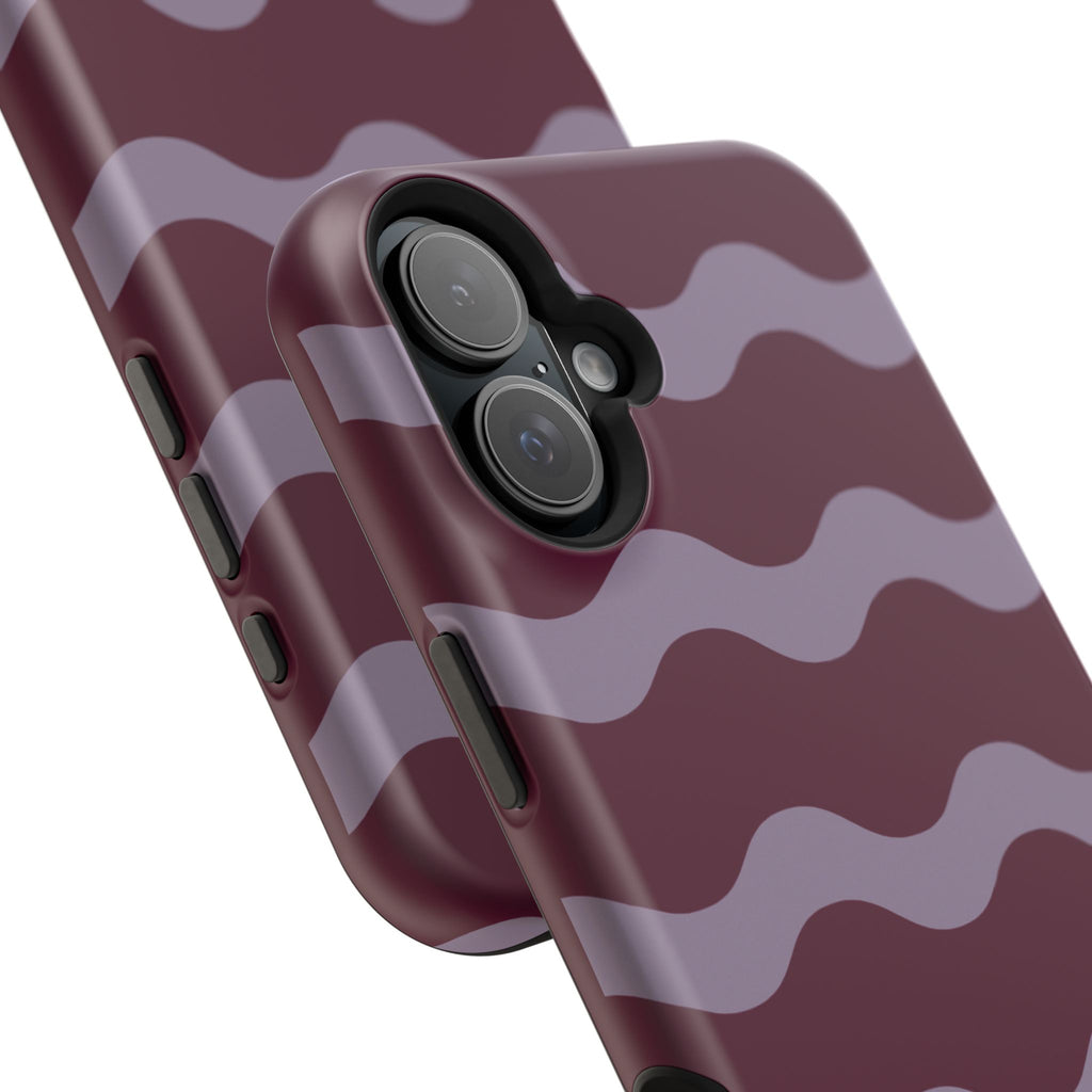 Burgundy Wave Pattern VOXY— Magnetic Impact-Resistant