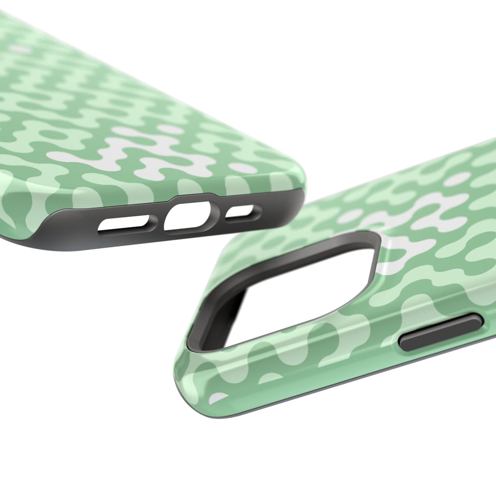 Mint Abstract Camouflage VOXY— Magnetic Impact-Resistant