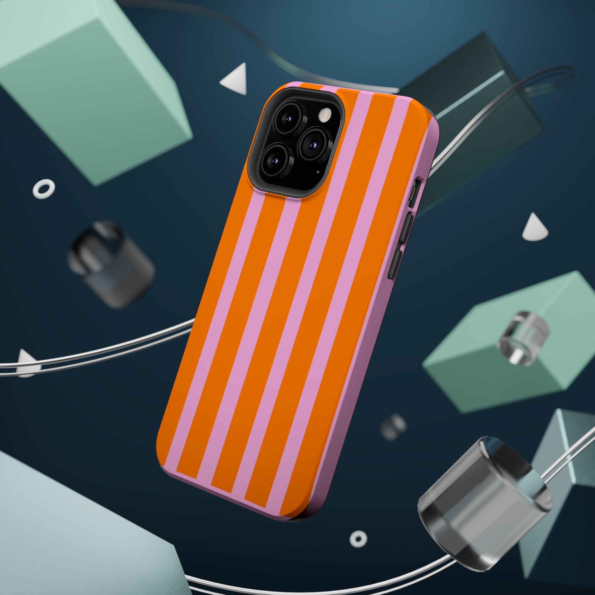 Orange & Pink Bold Stripe VOXY - Magnetic Impact-Resistant