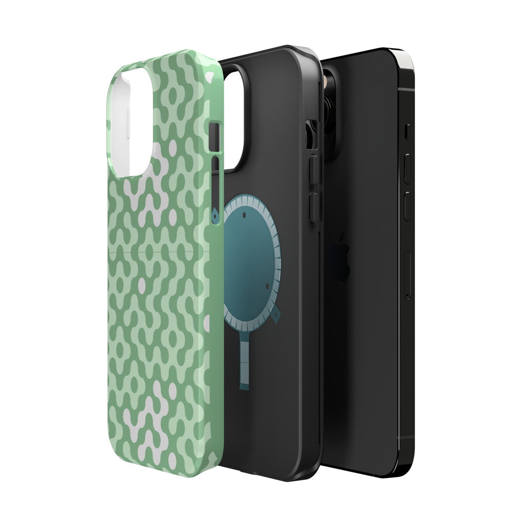 Mint Abstract Camouflage VOXY— Magnetic Impact-Resistant