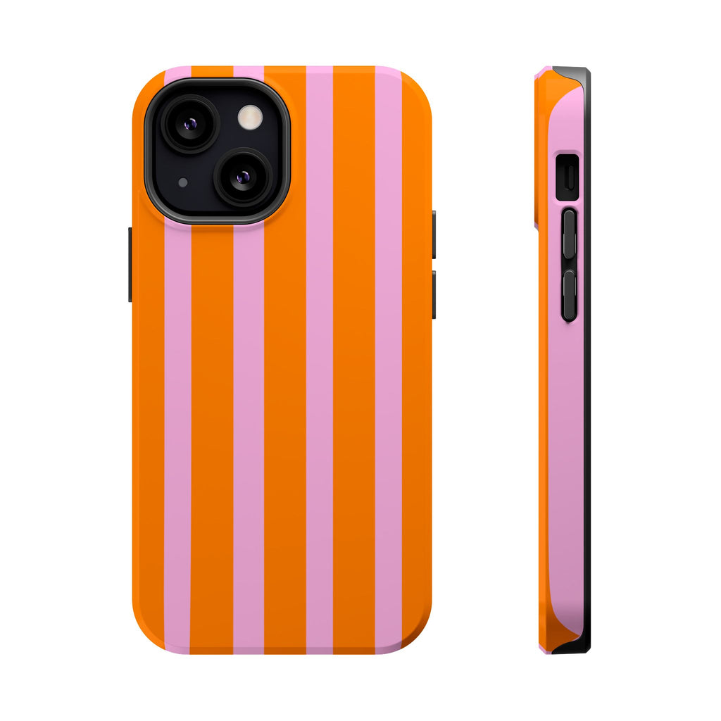 Orange & Pink Bold Stripe VOXY - Magnetic Impact-Resistant