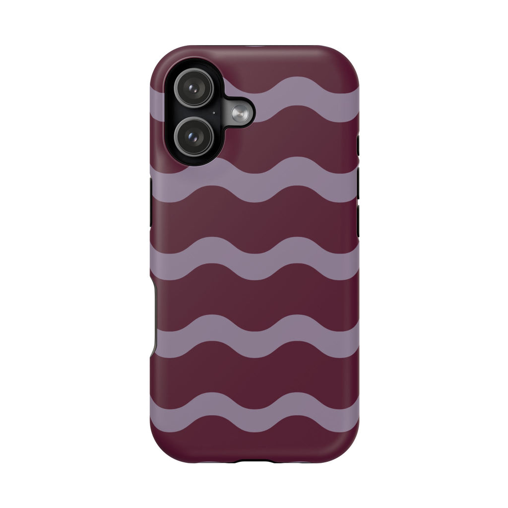 Burgundy Wave Pattern VOXY— Magnetic Impact-Resistant