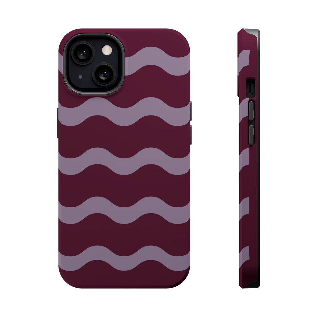 Burgundy Wave Pattern VOXY— Magnetic Impact-Resistant