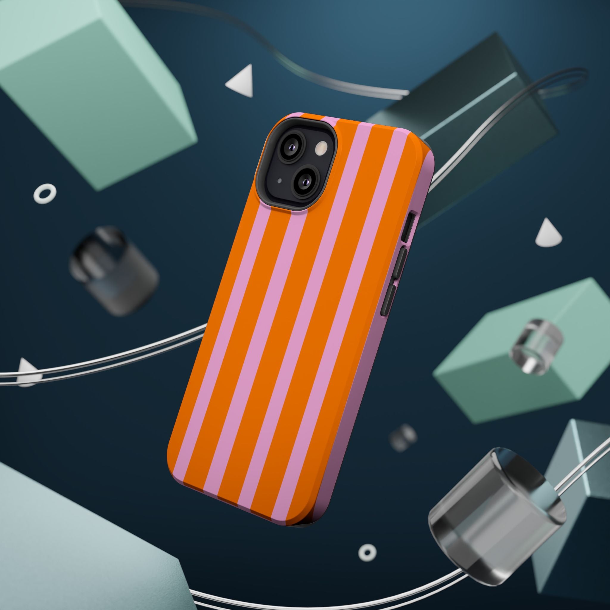 Orange & Pink Bold Stripe VOXY - Magnetic Impact-Resistant