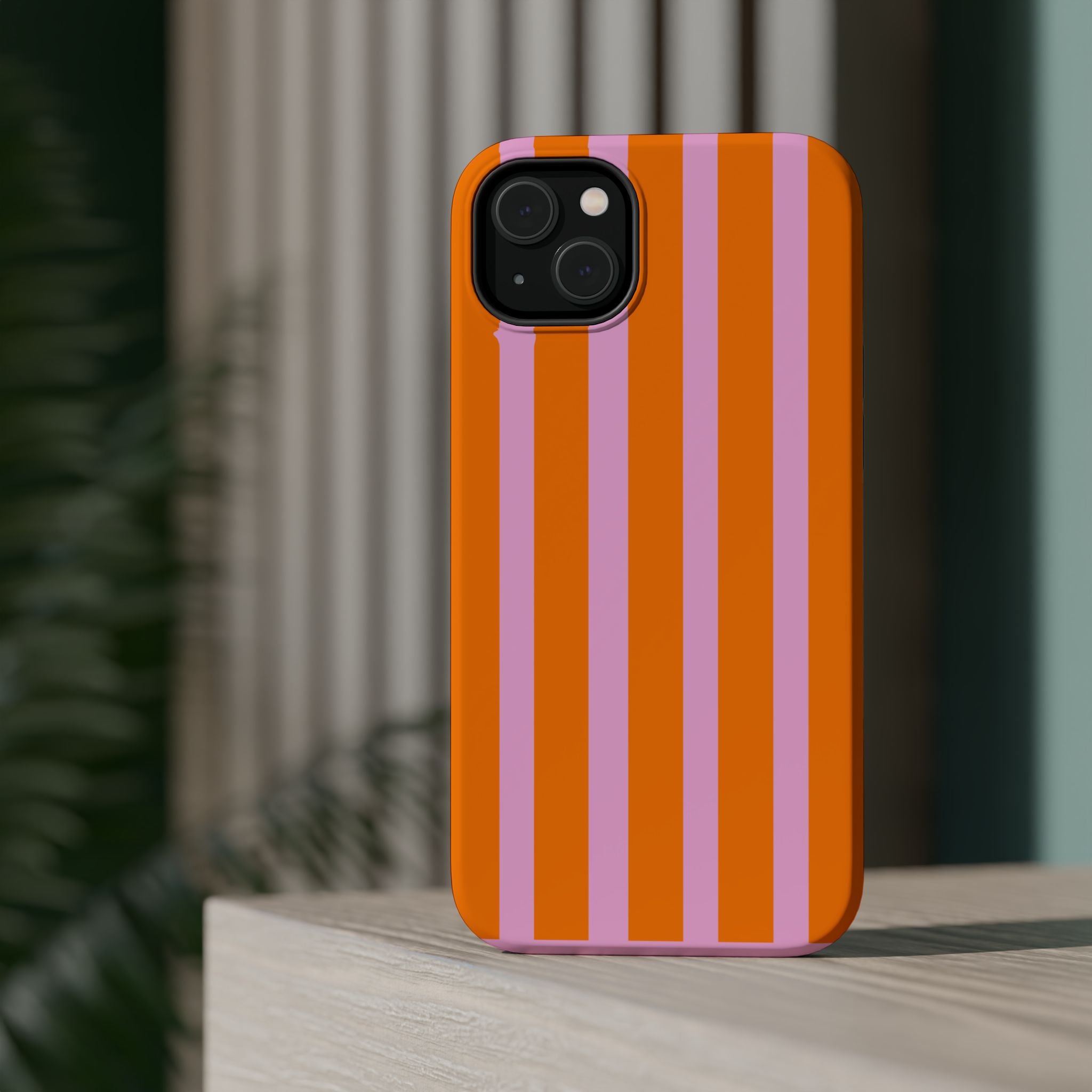 Orange & Pink Bold Stripe VOXY - Magnetic Impact-Resistant