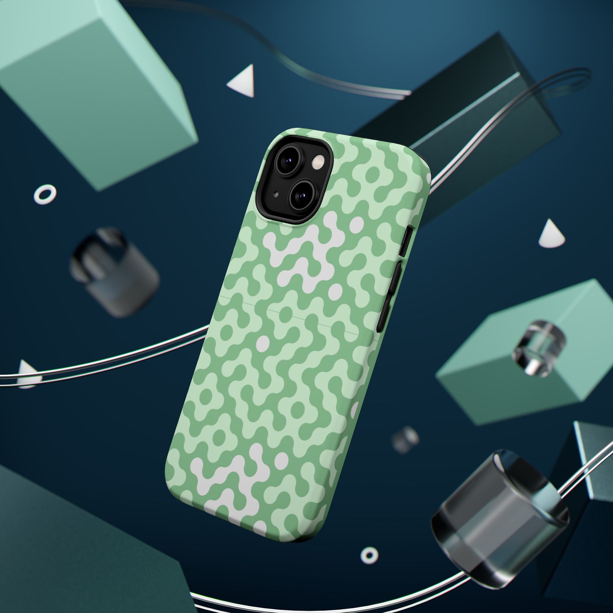 Mint Abstract Camouflage VOXY— Magnetic Impact-Resistant