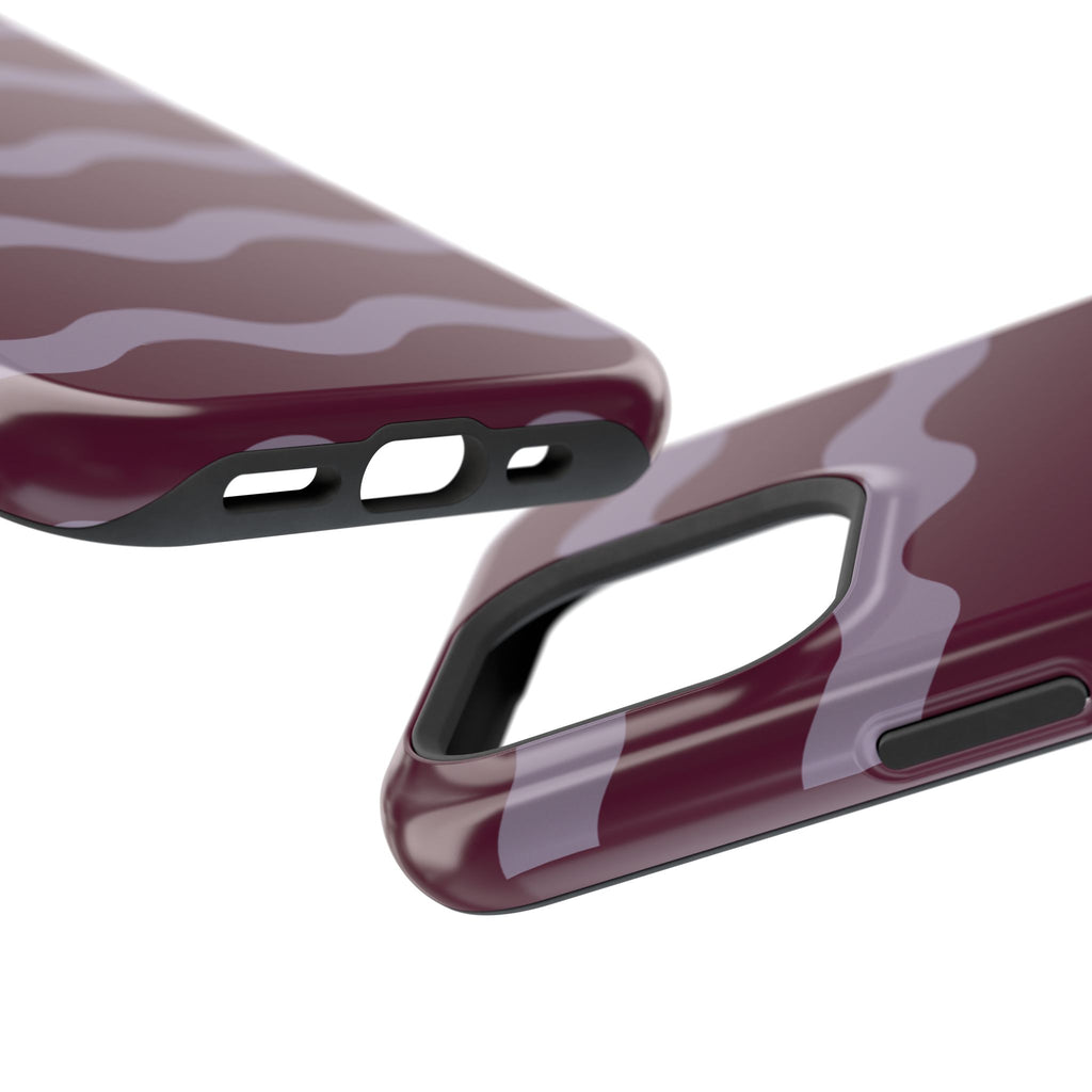 Burgundy Wave Pattern VOXY— Magnetic Impact-Resistant