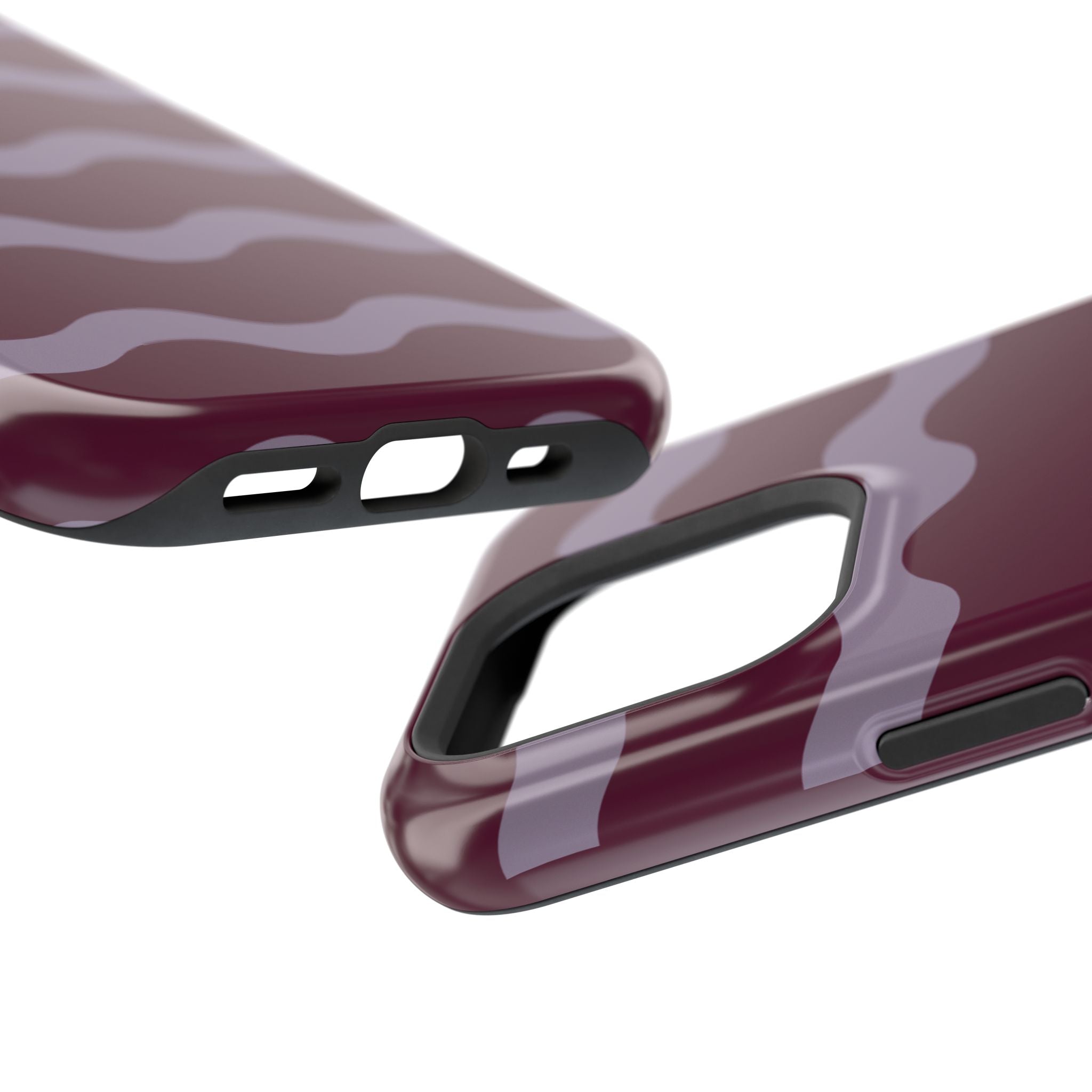 Burgundy Wave Pattern VOXY— Magnetic Impact-Resistant