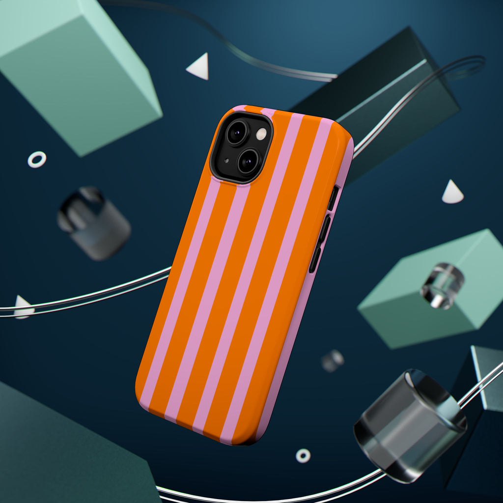 Orange & Pink Bold Stripe VOXY - Magnetic Impact-Resistant