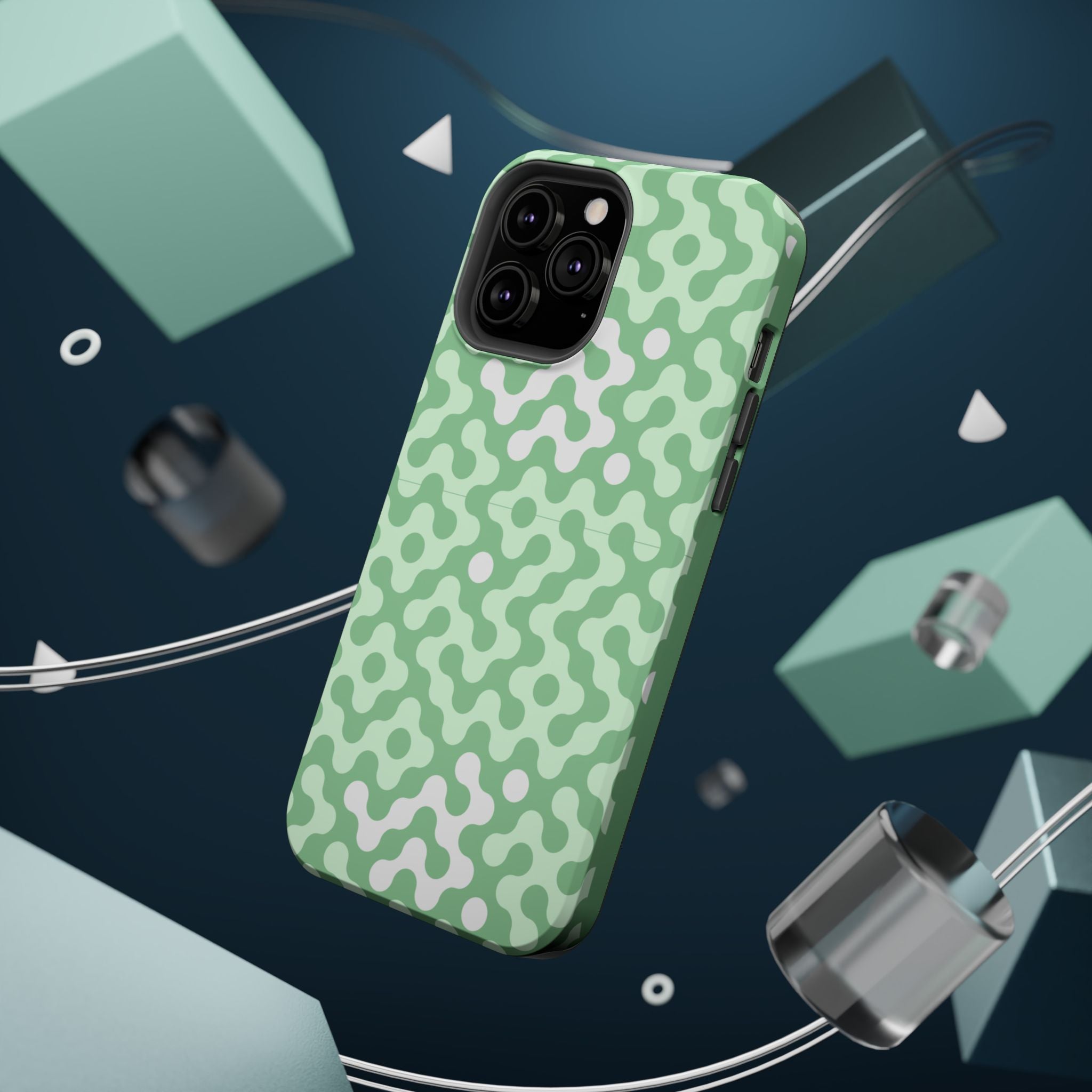 Mint Abstract Camouflage VOXY— Magnetic Impact-Resistant