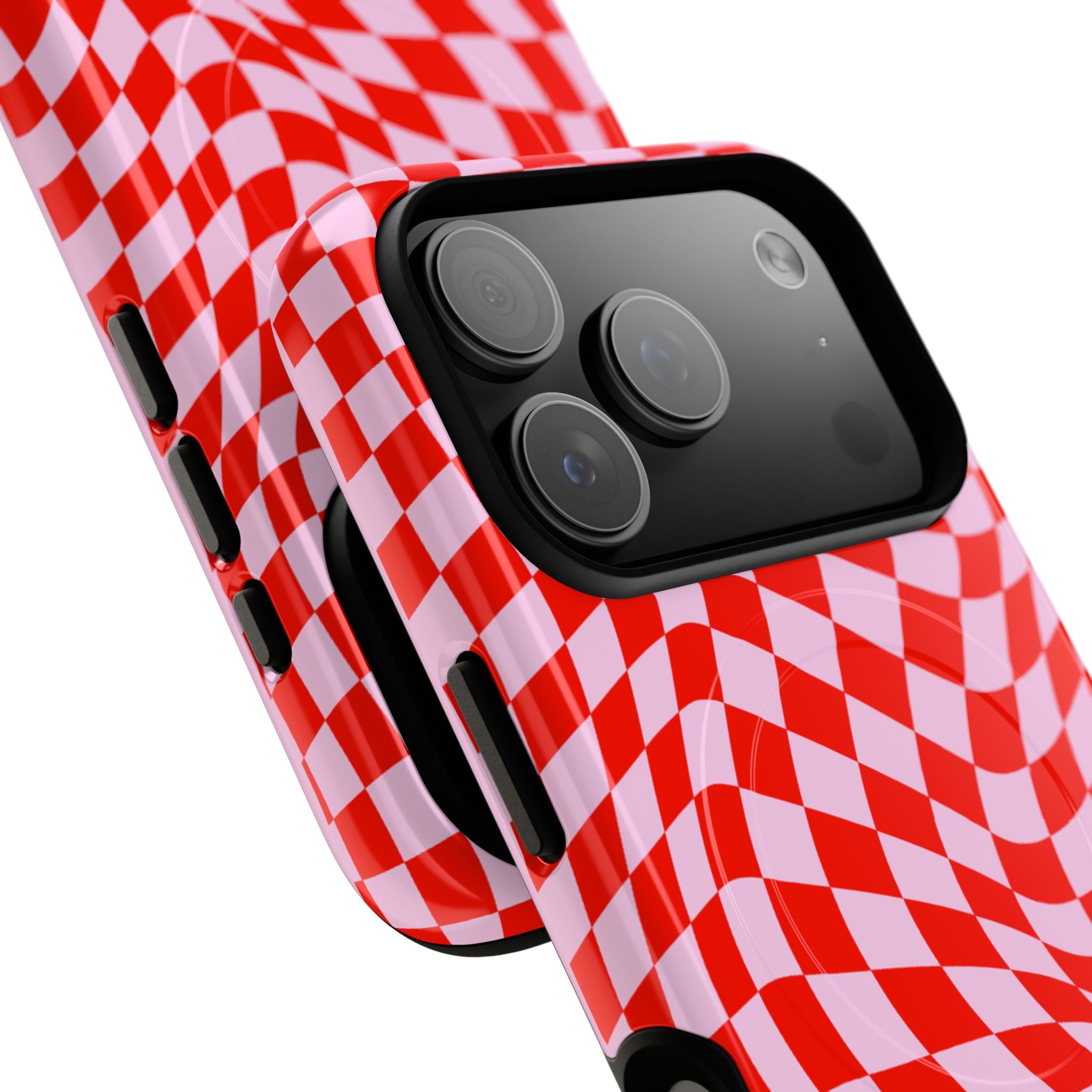 Red Distorted Checkerboard VOXY — Tough Magnetic
