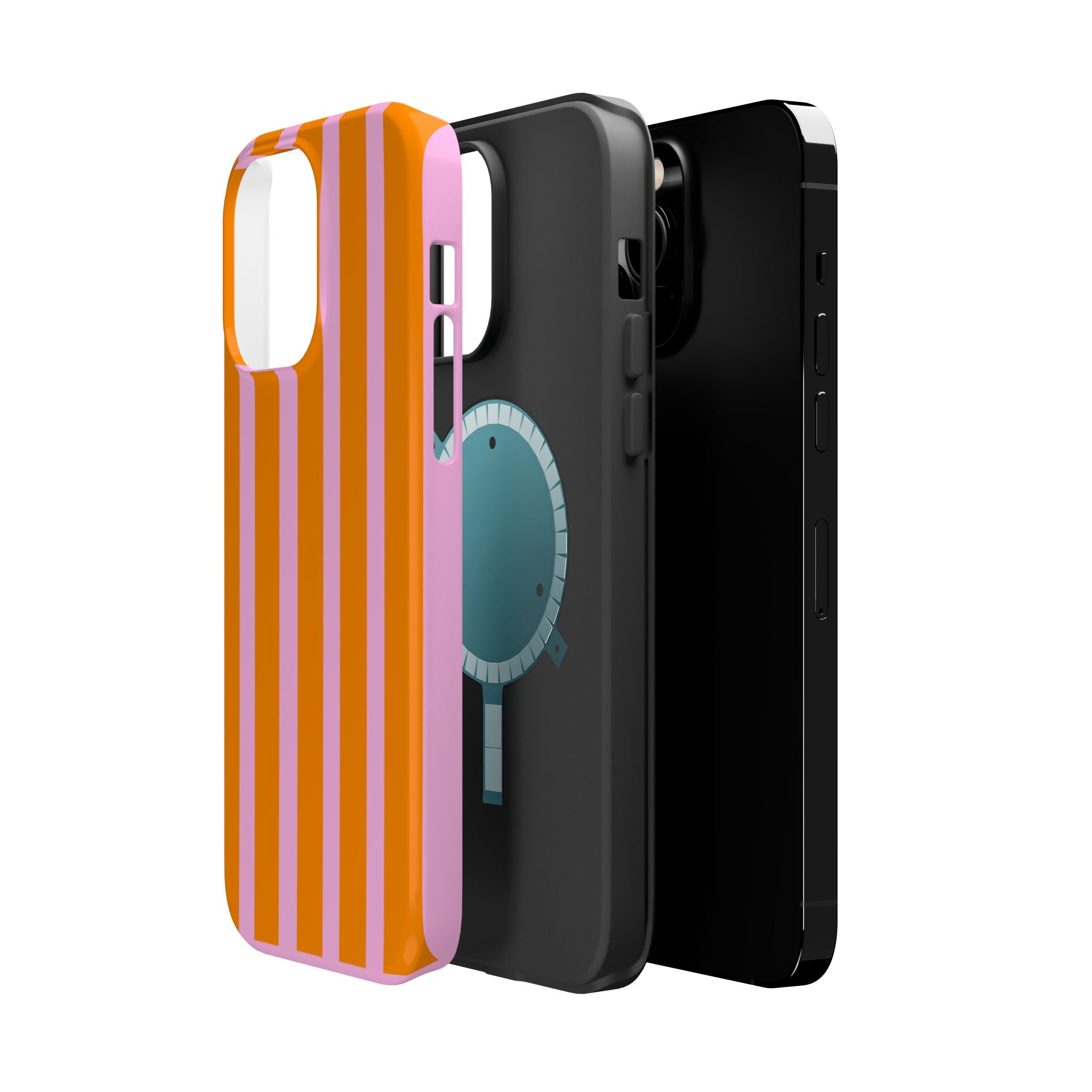 Orange & Pink Bold Stripe VOXY - Magnetic Impact-Resistant