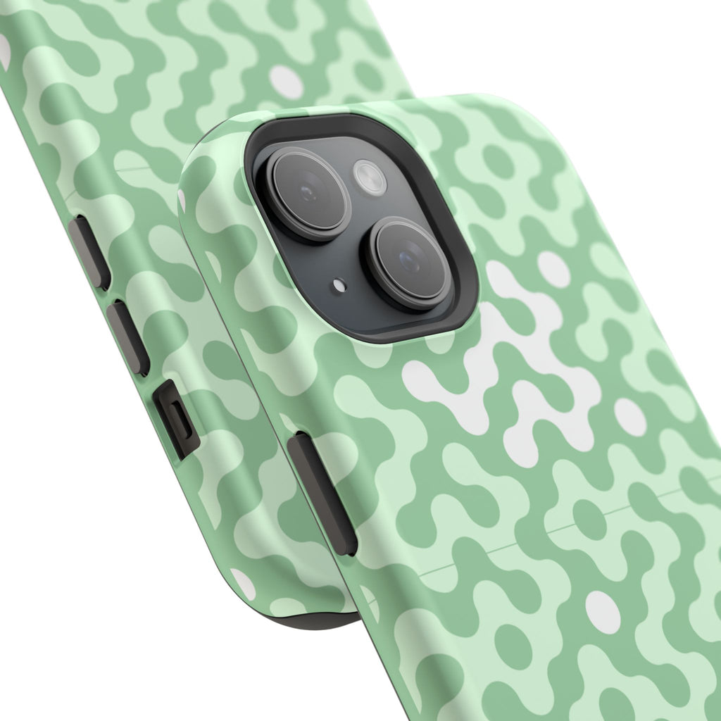 Mint Abstract Camouflage VOXY— Magnetic Impact-Resistant