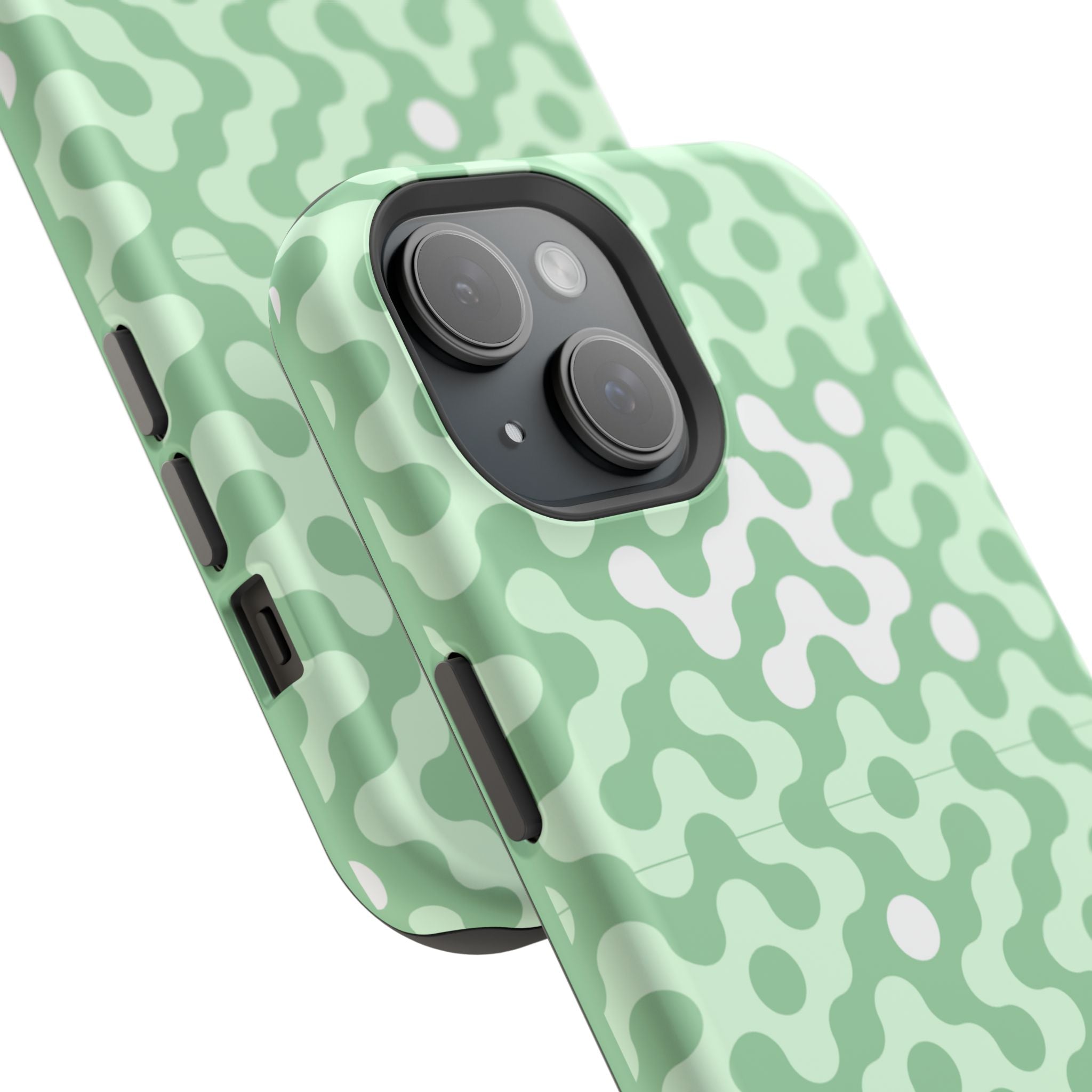 Mint Abstract Camouflage VOXY— Magnetic Impact-Resistant