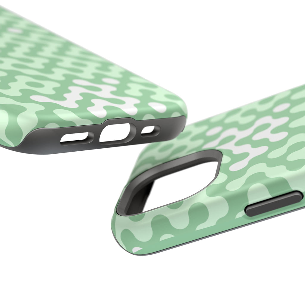 Mint Abstract Camouflage VOXY— Magnetic Impact-Resistant