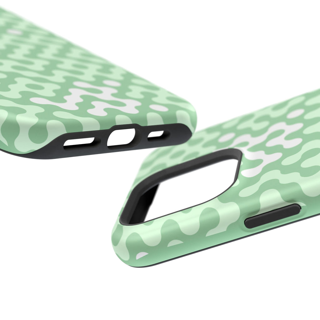 Mint Abstract Camouflage VOXY— Magnetic Impact-Resistant