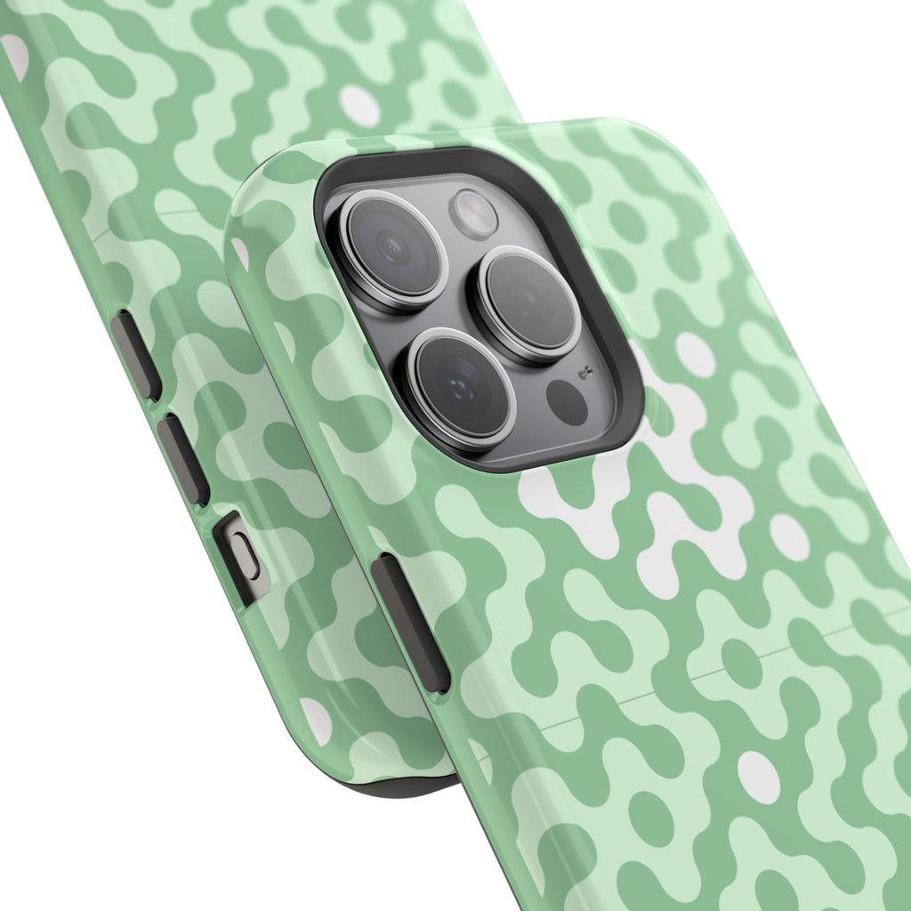 Mint Abstract Camouflage VOXY— Magnetic Impact-Resistant