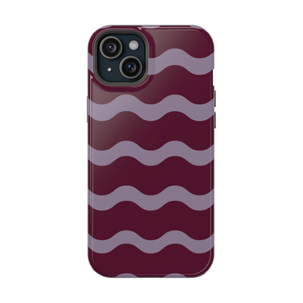 Burgundy Wave Pattern VOXY— Magnetic Impact-Resistant