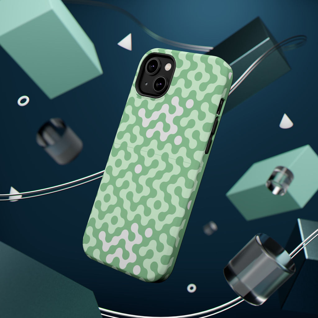 Mint Abstract Camouflage VOXY— Magnetic Impact-Resistant