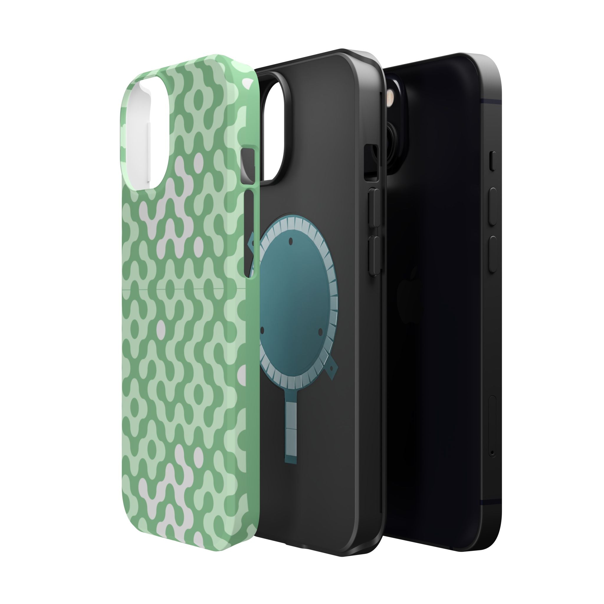 Mint Abstract Camouflage VOXY— Magnetic Impact-Resistant