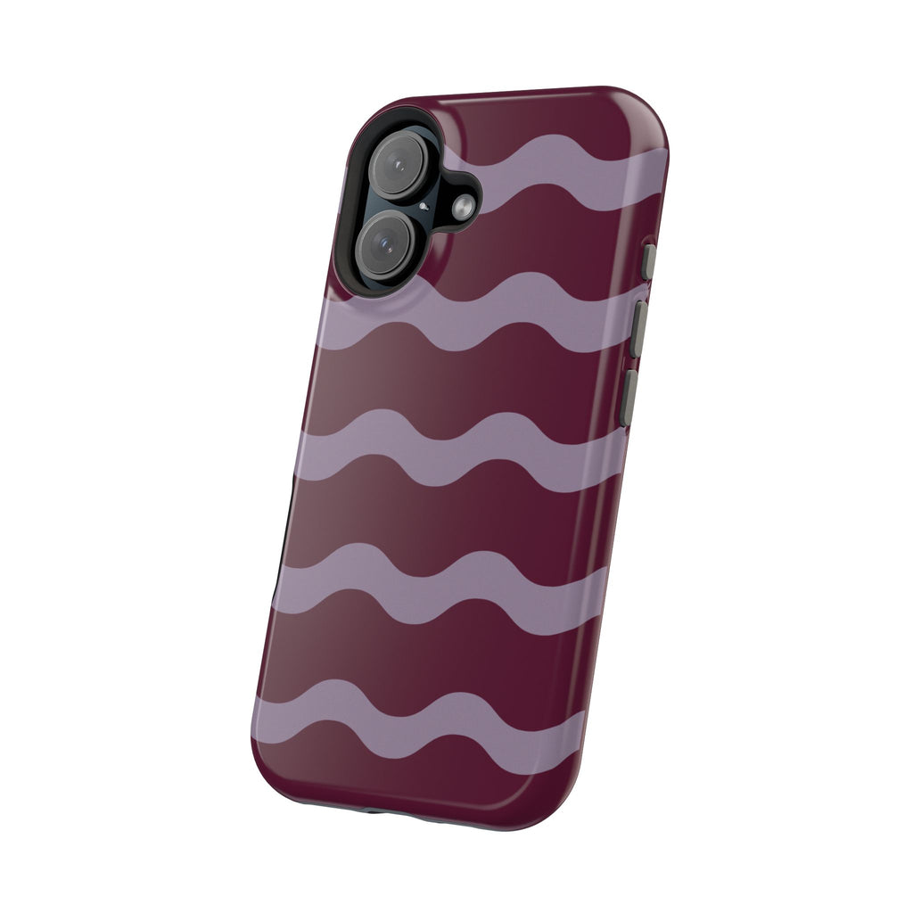 Burgundy Wave Pattern VOXY— Magnetic Impact-Resistant