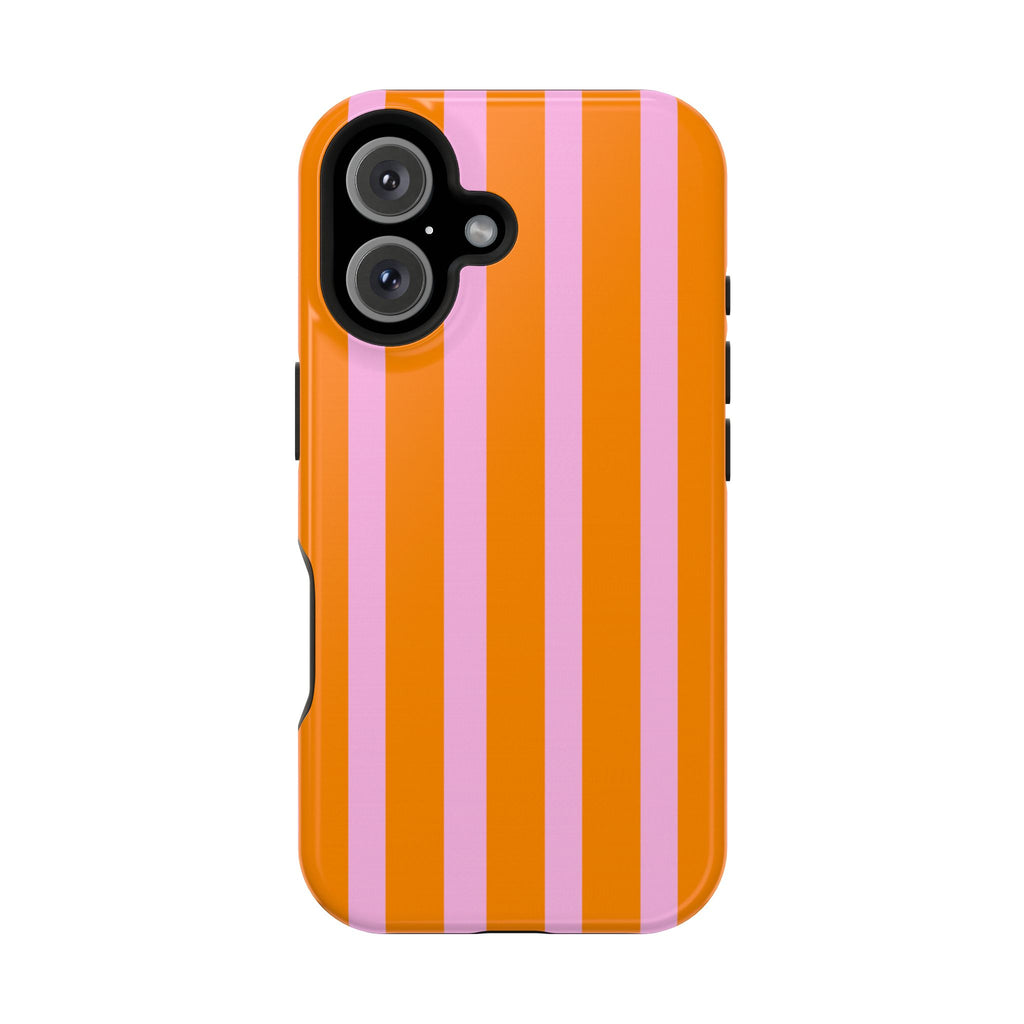 Orange & Pink Bold Stripe VOXY - Magnetic Impact-Resistant