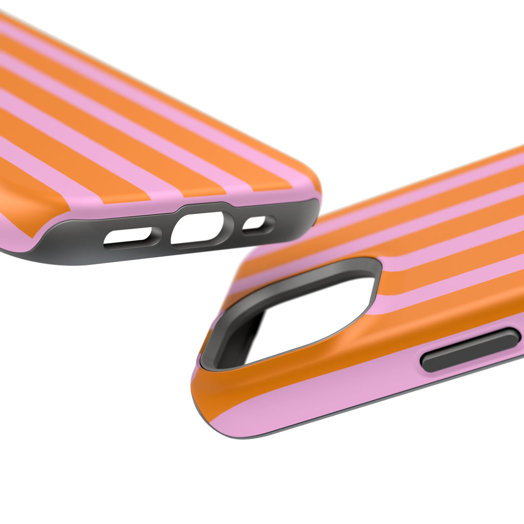 Orange & Pink Bold Stripe VOXY - Magnetic Impact-Resistant