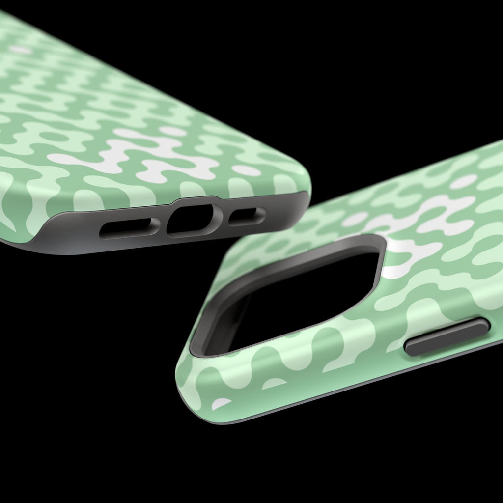 Mint Abstract Camouflage VOXY— Magnetic Impact-Resistant