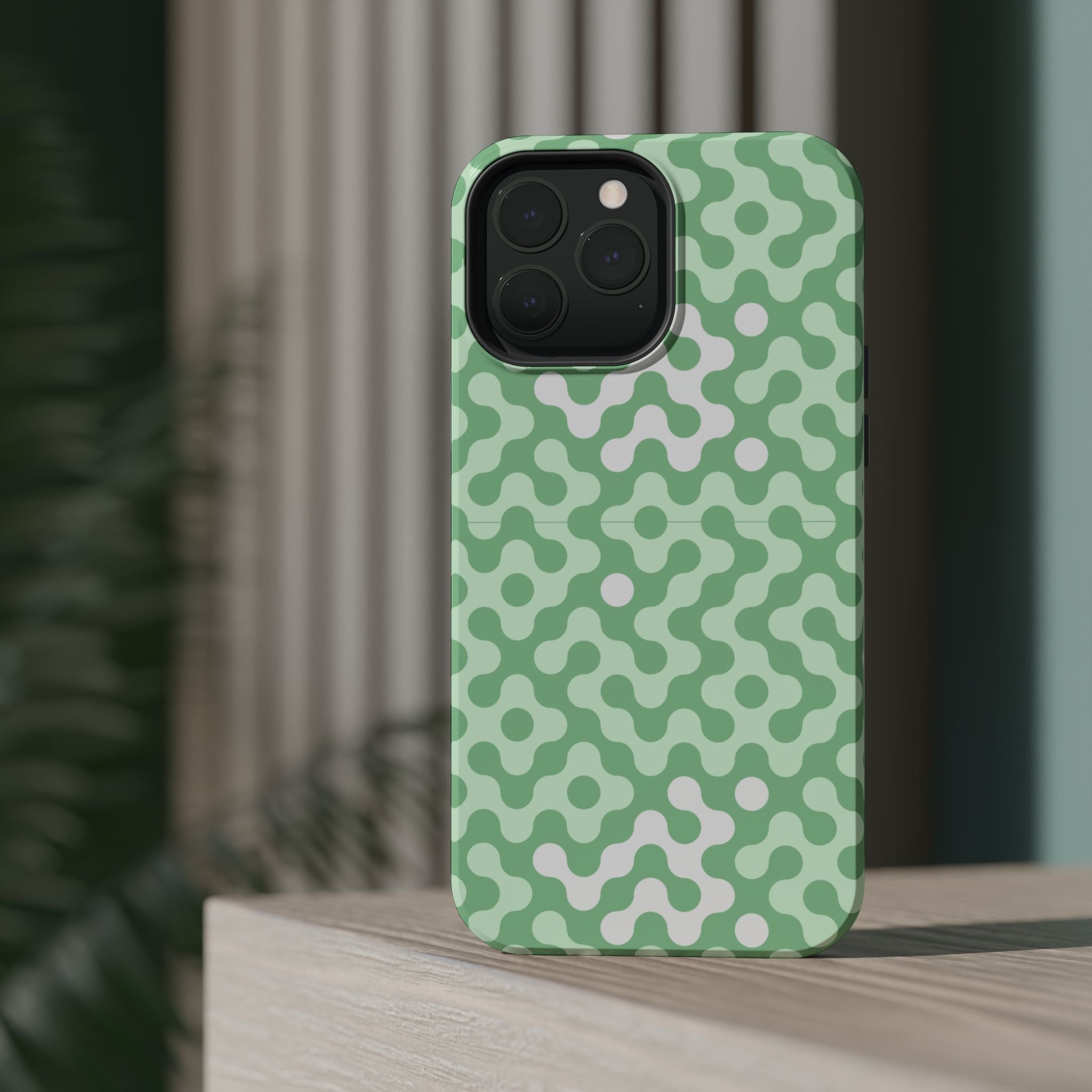 Mint Abstract Camouflage VOXY— Magnetic Impact-Resistant