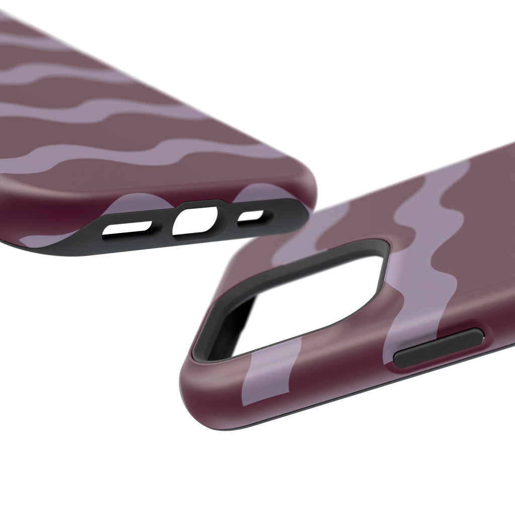 Burgundy Wave Pattern VOXY— Magnetic Impact-Resistant