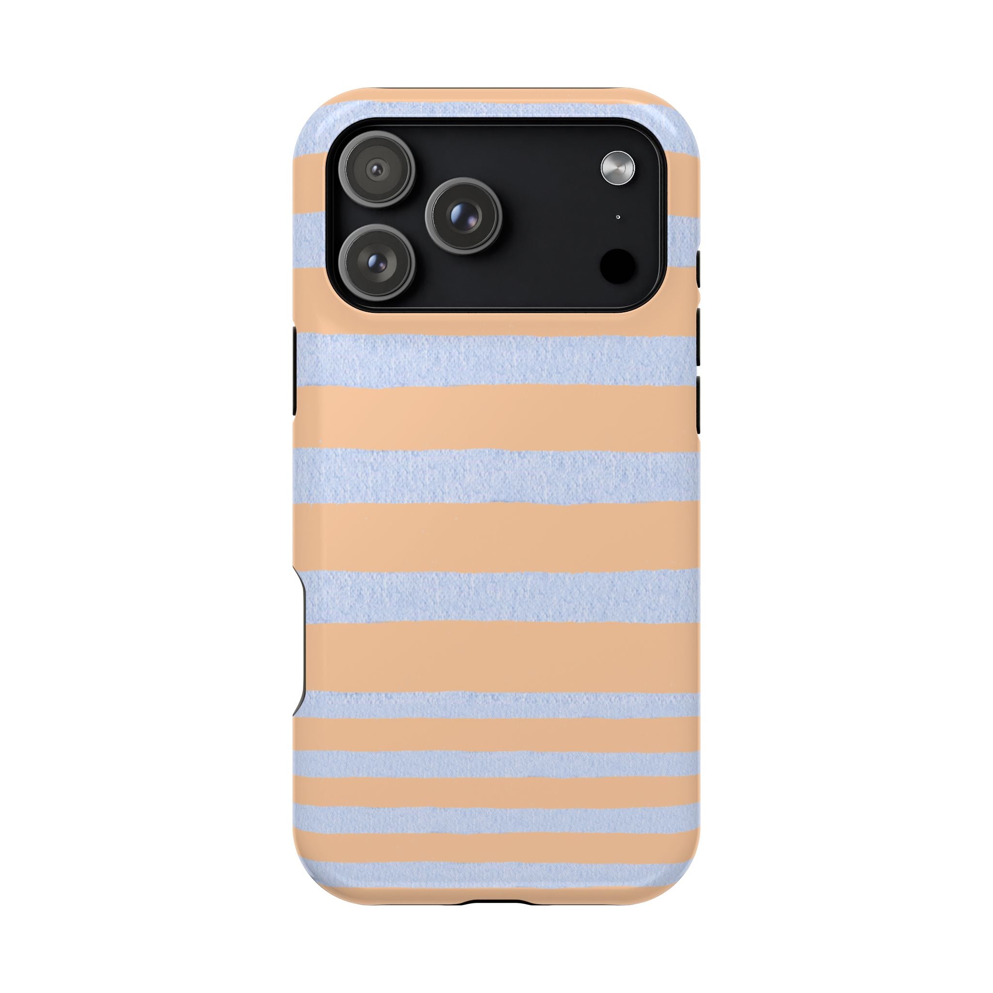 Striped Pastel Peach & Sky Blue Magnetic Impact Phone VOXY