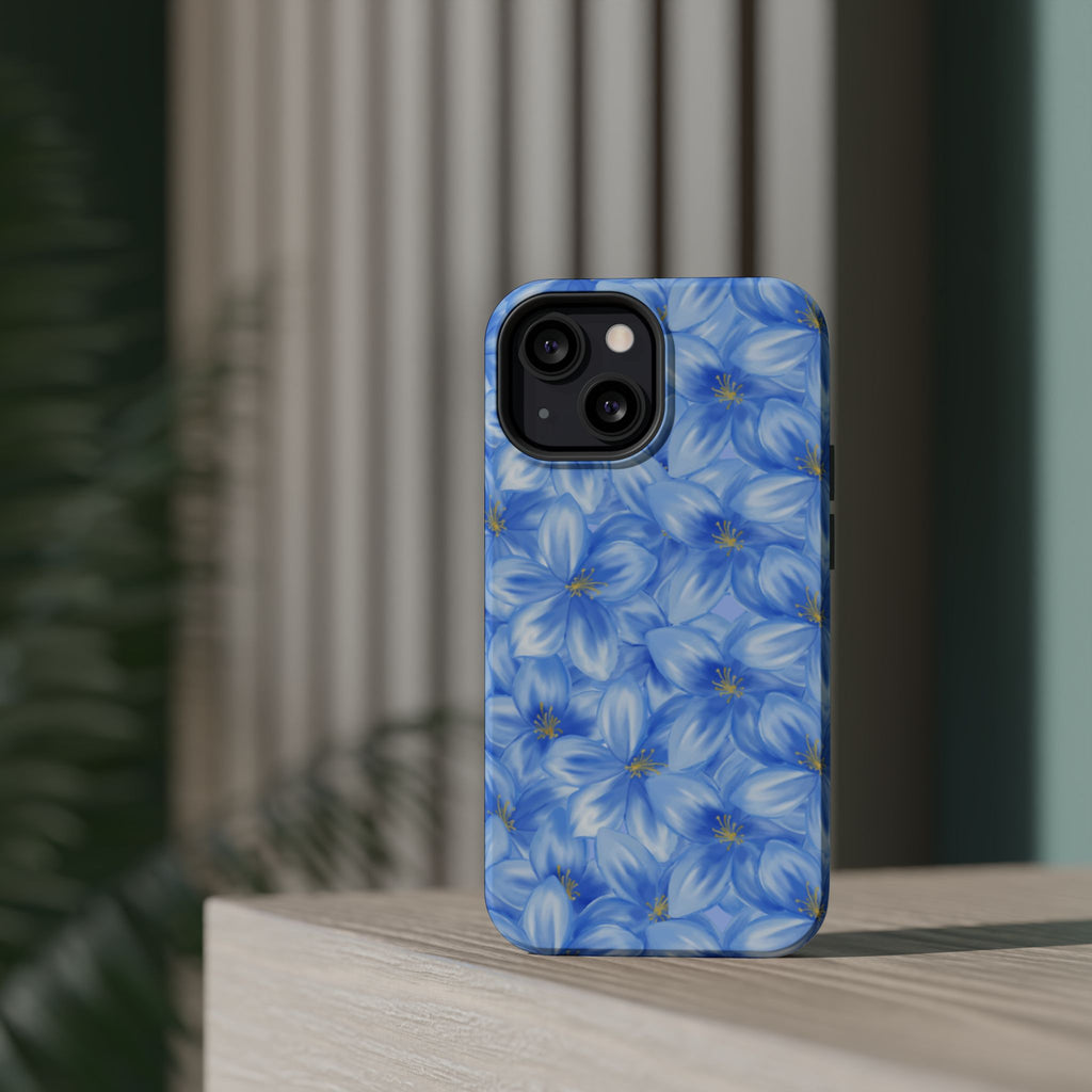 Blue Floral VOXY - Magnetic Impact-Resistant