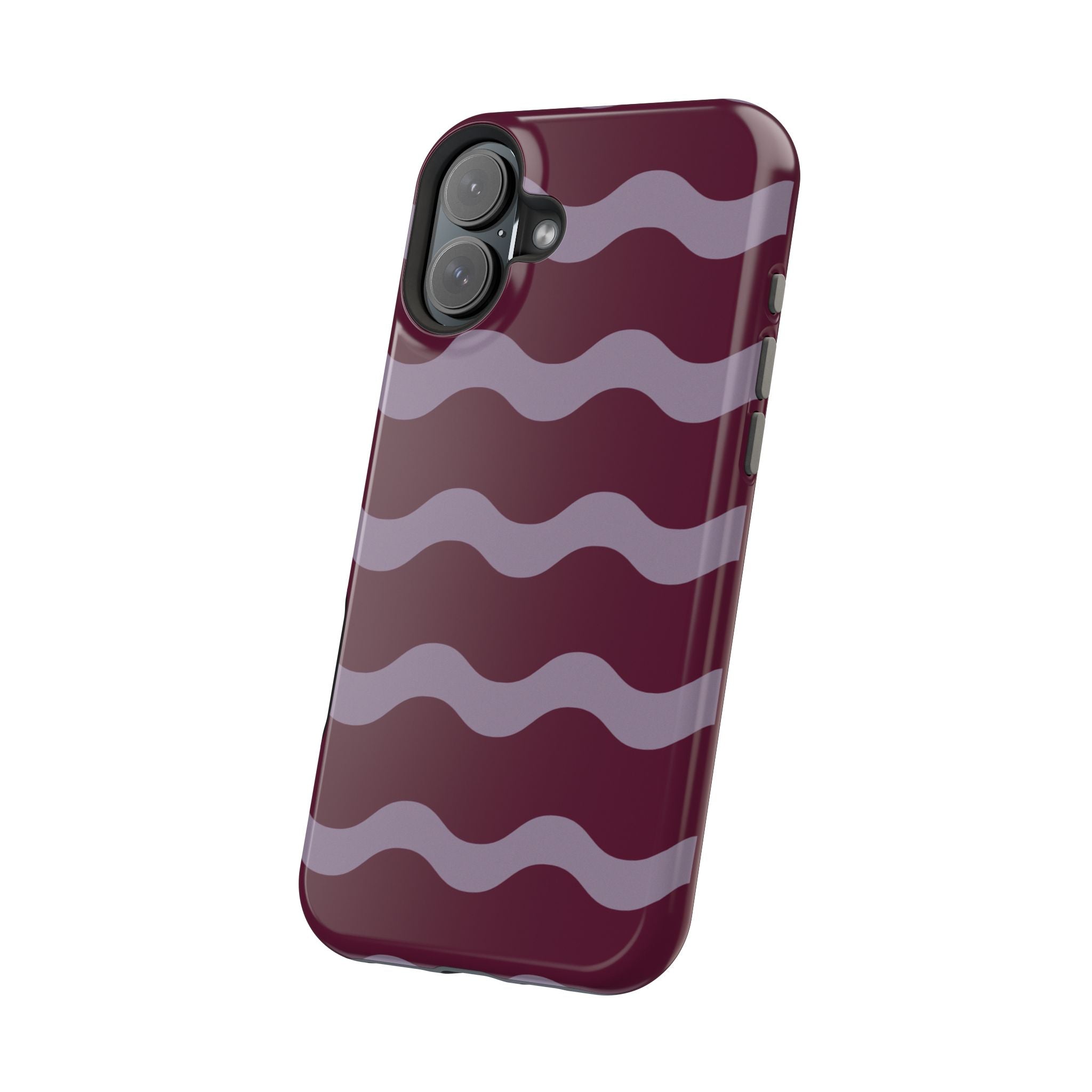 Burgundy Wave Pattern VOXY— Magnetic Impact-Resistant