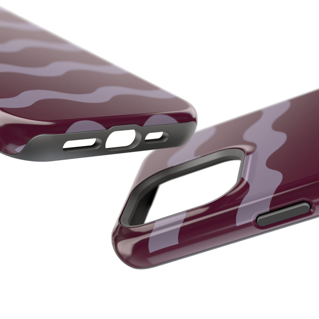 Burgundy Wave Pattern VOXY— Magnetic Impact-Resistant
