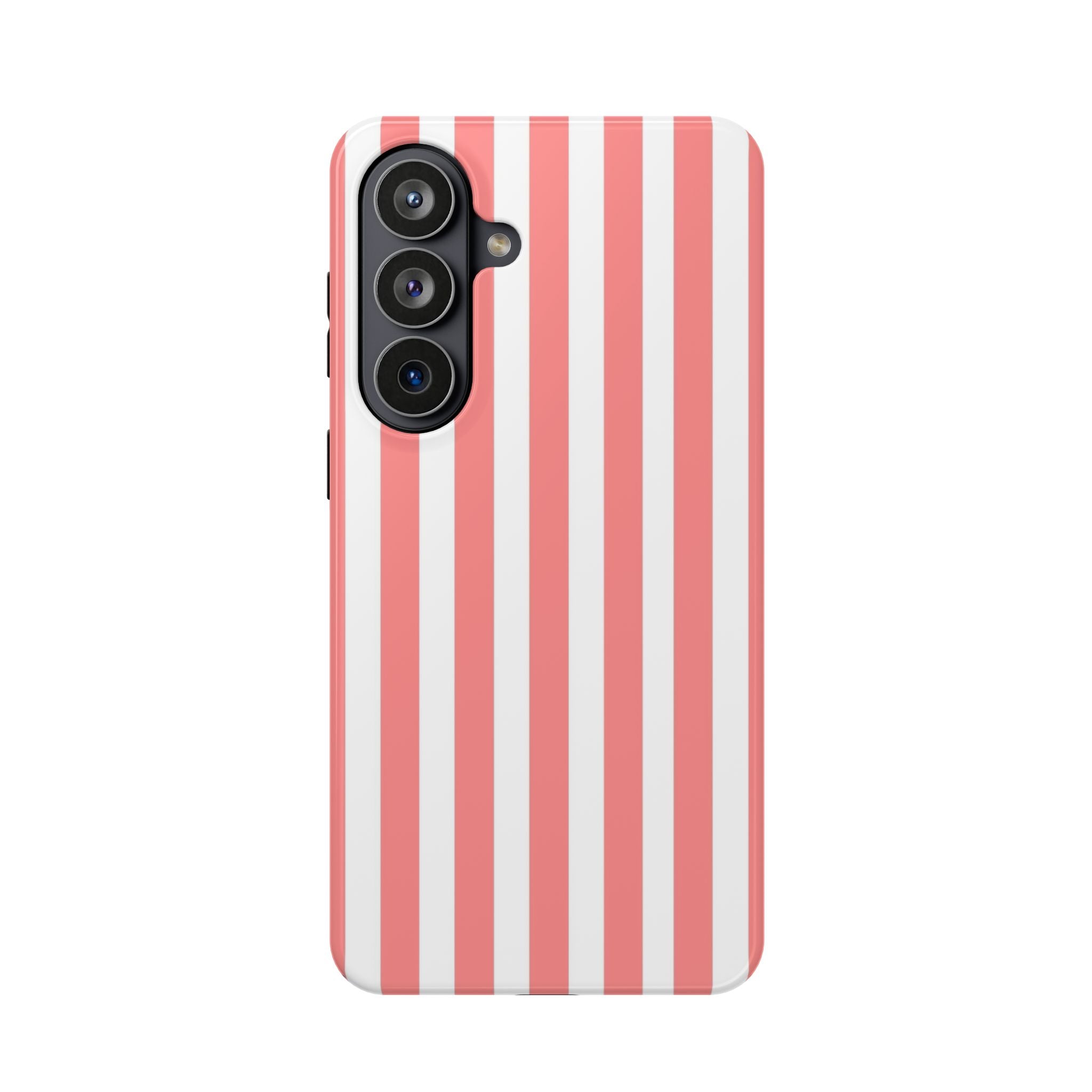 Pink & White Vertical Stripe VOXY — Magnetic Impact-Resistant