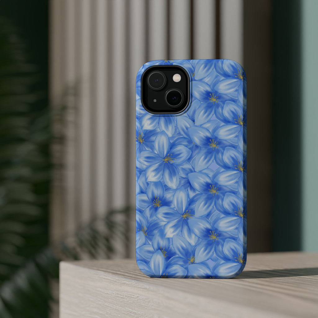Blue Floral VOXY - Magnetic Impact-Resistant