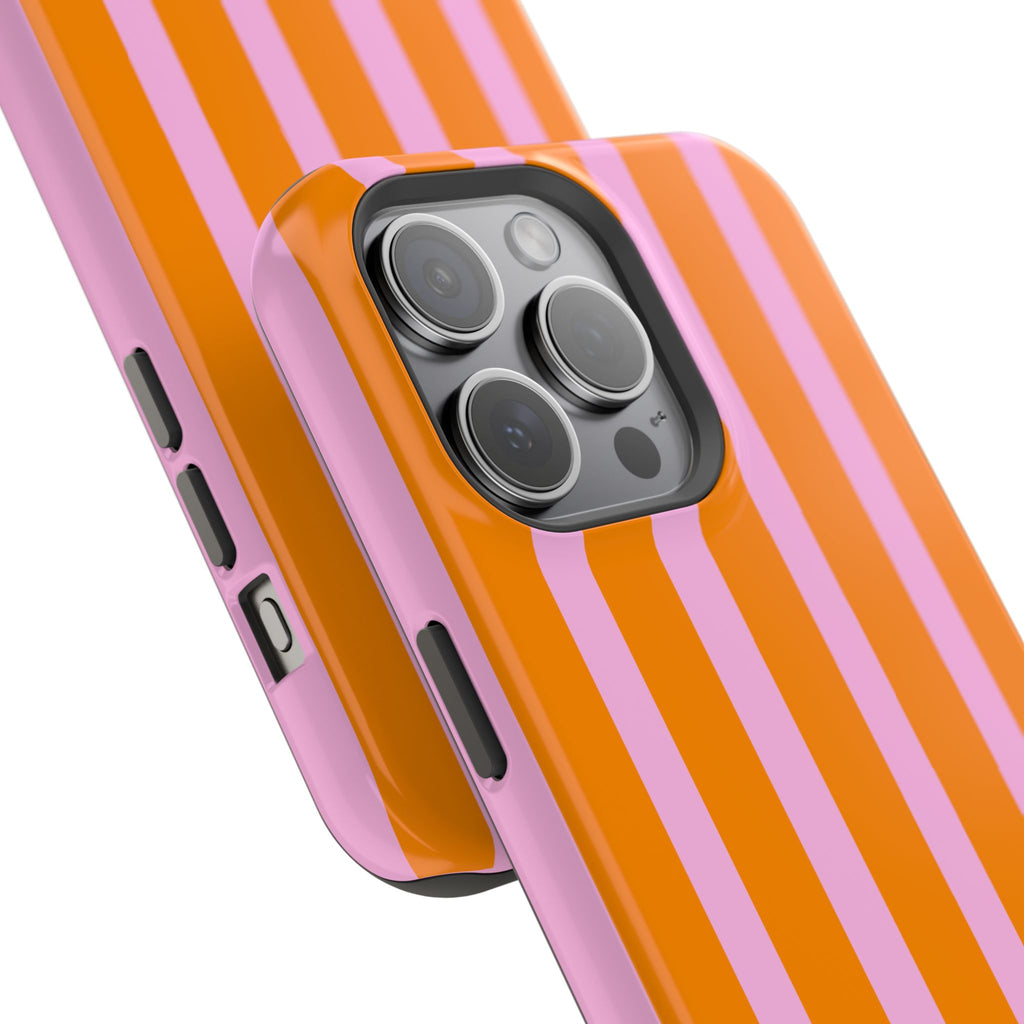Orange & Pink Bold Stripe VOXY - Magnetic Impact-Resistant