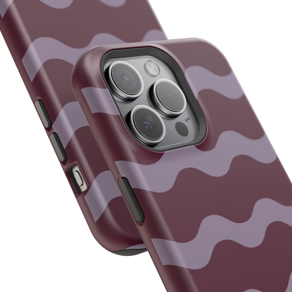 Burgundy Wave Pattern VOXY— Magnetic Impact-Resistant