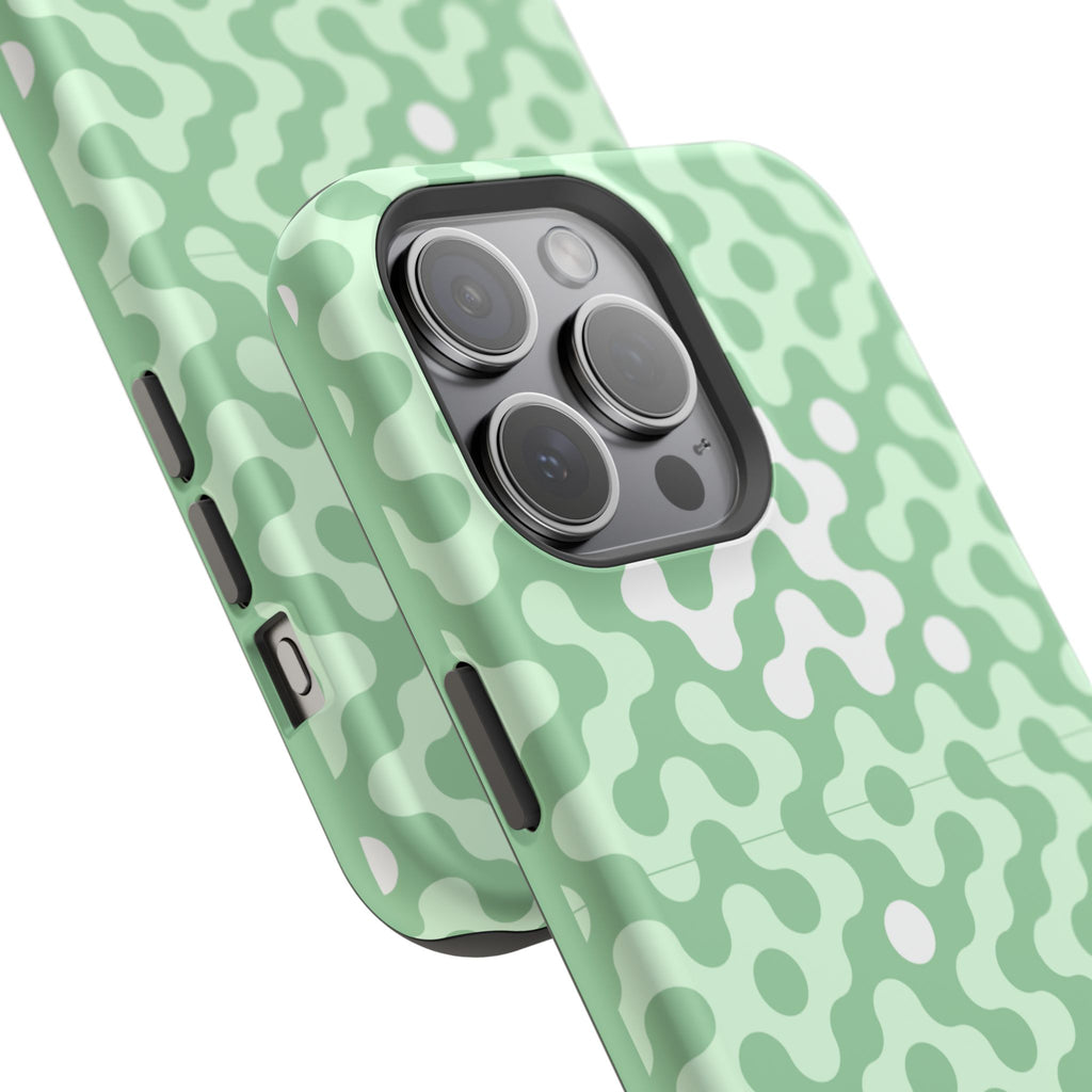 Mint Abstract Camouflage VOXY— Magnetic Impact-Resistant