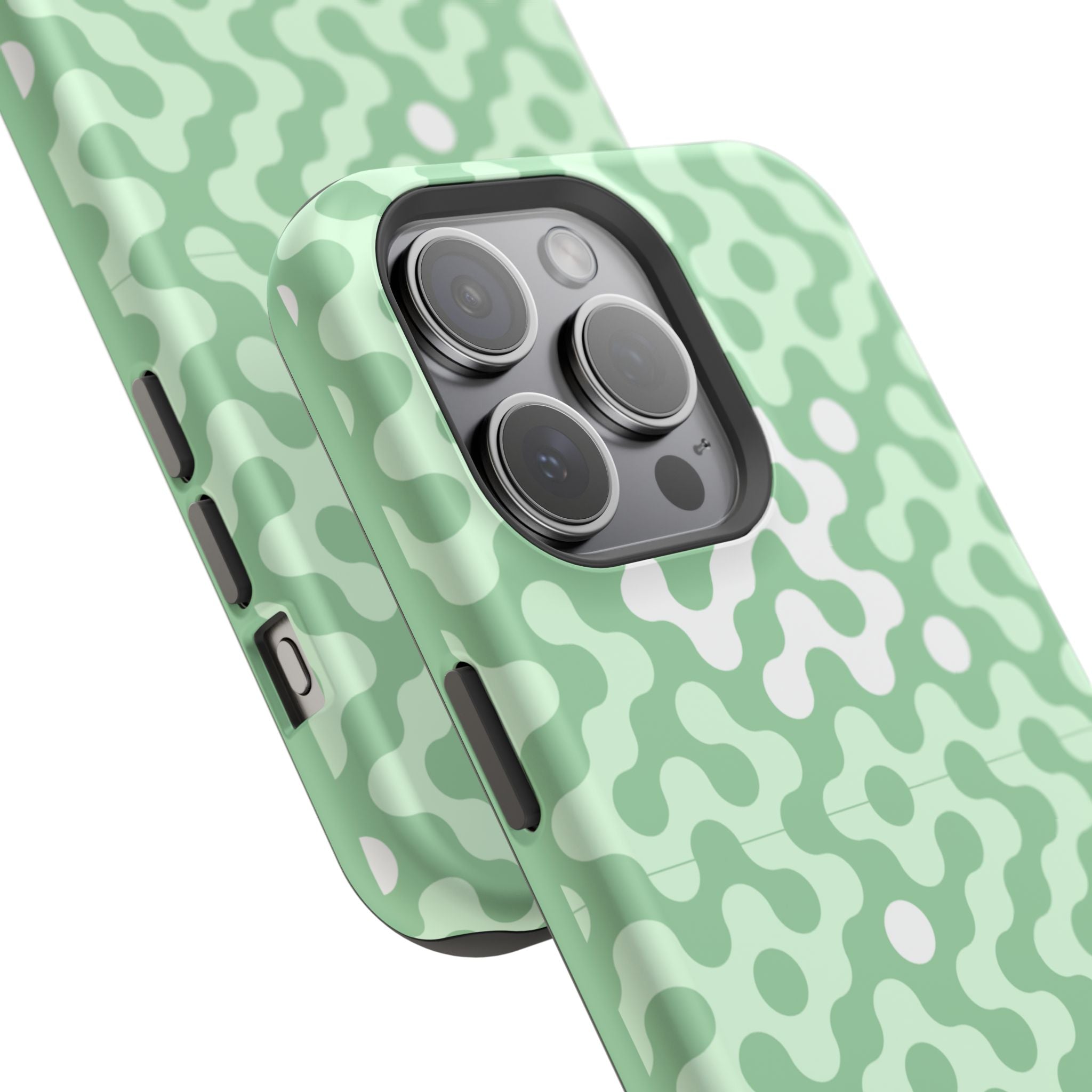 Mint Abstract Camouflage VOXY— Magnetic Impact-Resistant