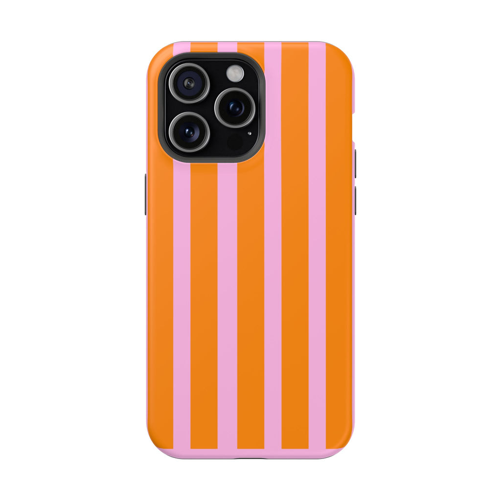 Orange & Pink Bold Stripe VOXY - Magnetic Impact-Resistant
